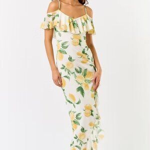 Amalfi Lemon Maxi Dress